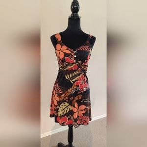 Hawaiian print dress.